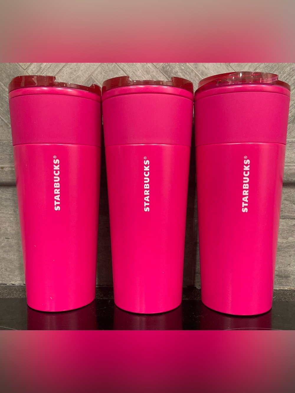 Starbucks 2020 Pink Cold Brew Tumnlers Ltd Edition 3ct